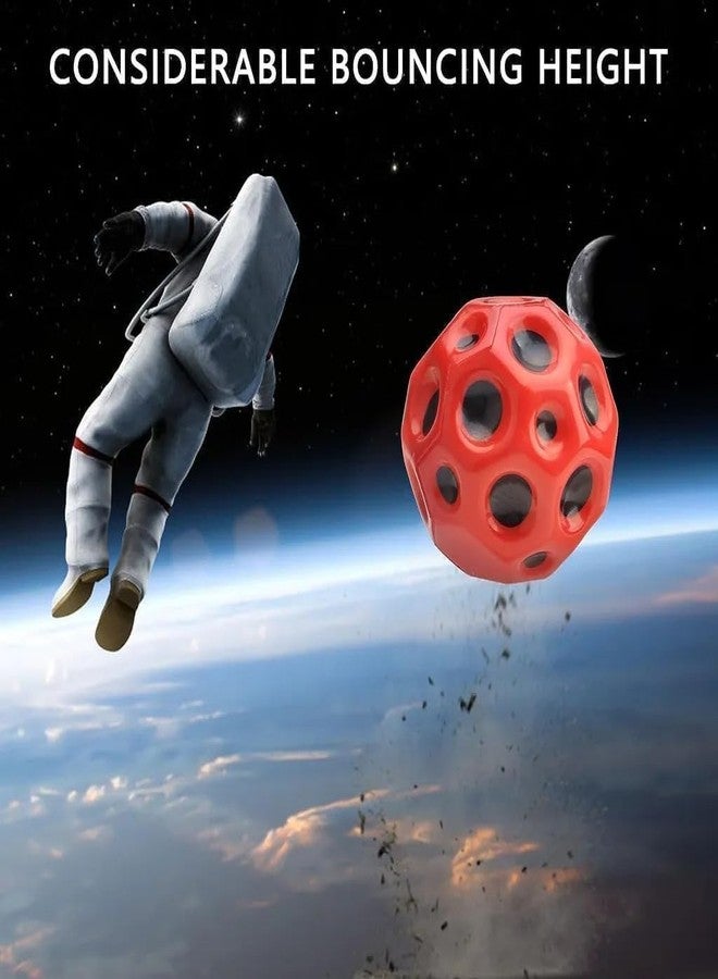 LANLOY Rubber Moon Bouncy Coral Kickball Anti Stress Ball Pop Bouncing Space Ball Sports Training Ball Children's Sensory Ball Easy to Pack of- 1 Multicolour (2, Season) - Image 2